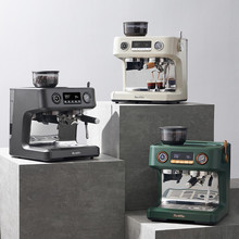 Barsetto百胜图BAE-V1咖啡机商用小型半自动家用意式研磨豆一体机