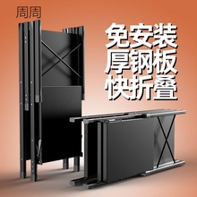 简约经济型衣柜钢管加粗加厚钢板加固全钢架折叠组装简易衣柜