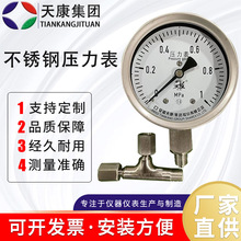 安徽天康供应YB-100不锈钢压力表耐震压力表膈膜压力表膜盒压力表