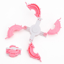 外贸热销粉色心型塑料绒球编织器编织工具吸卡装手工制作毛球神器
