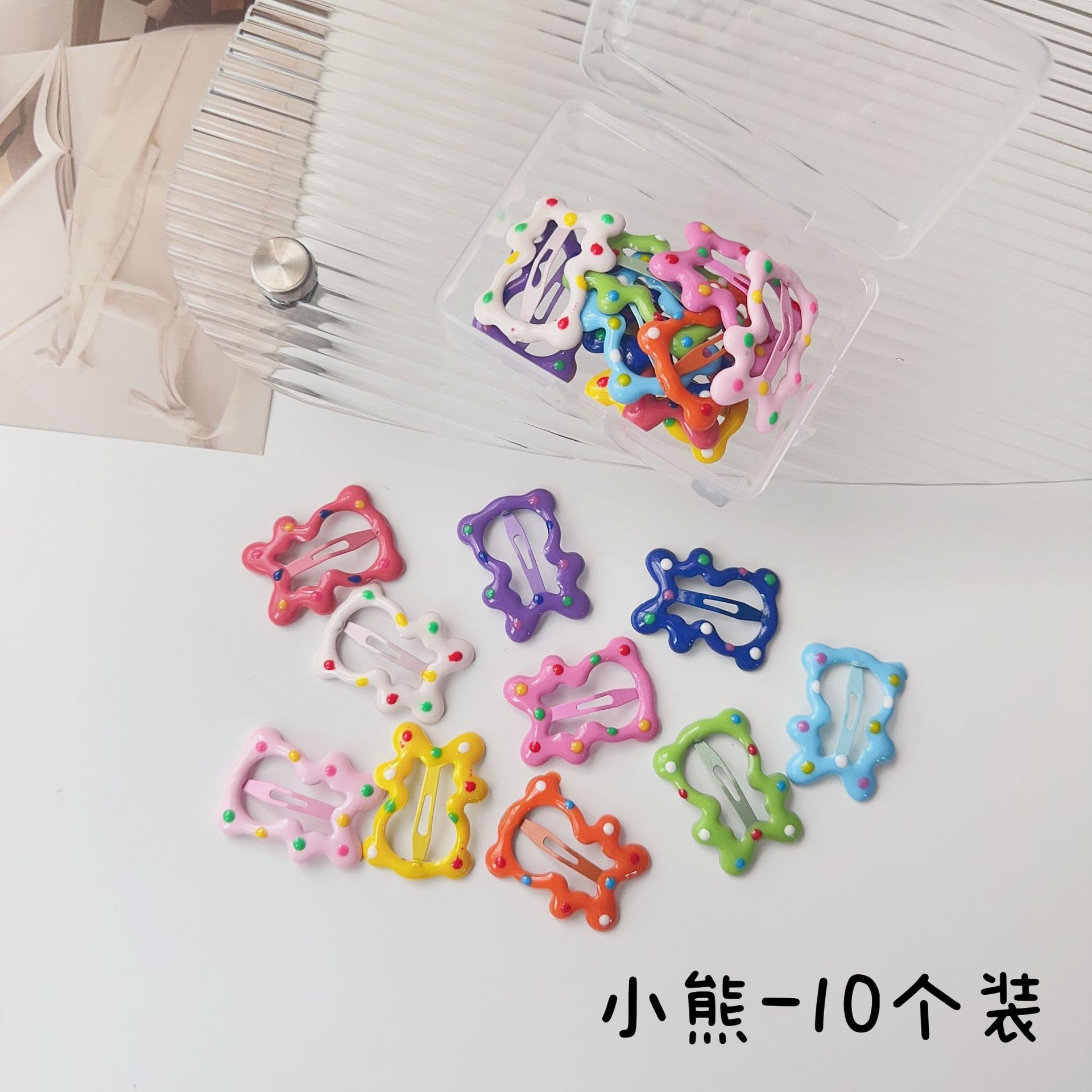 Colorful Polka Dot XINGX Small Hairclip Female Side Bang Clip Cute Japanese Style BB Clip Hairpin Hair Clip for Broken Hair Hair Accessories Female