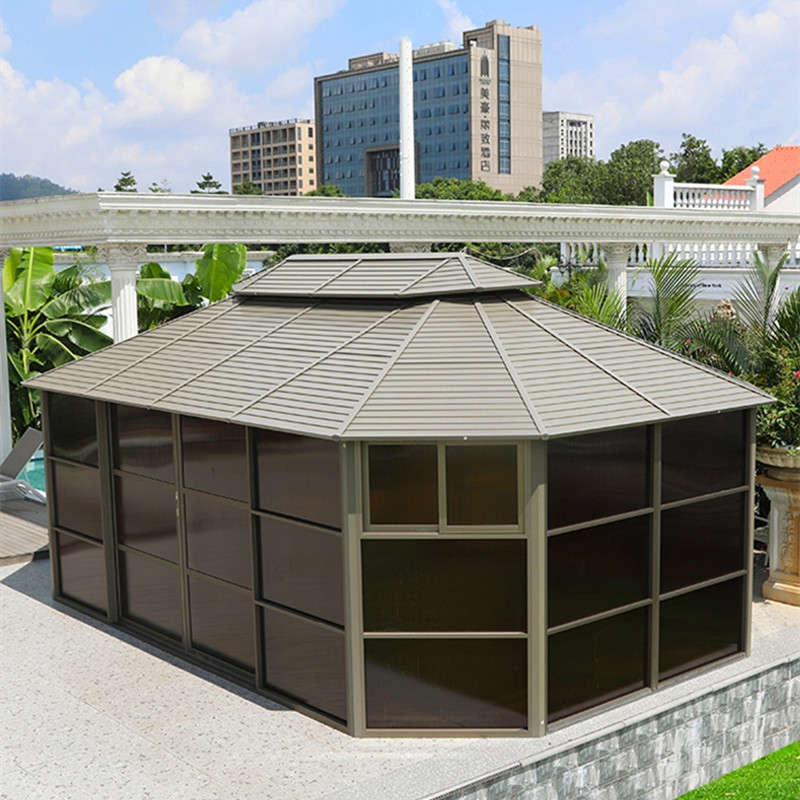 铁皮棚雨棚户外防雨别墅遮阳棚休闲庭院屋顶阳光棚阳台露台凉亭