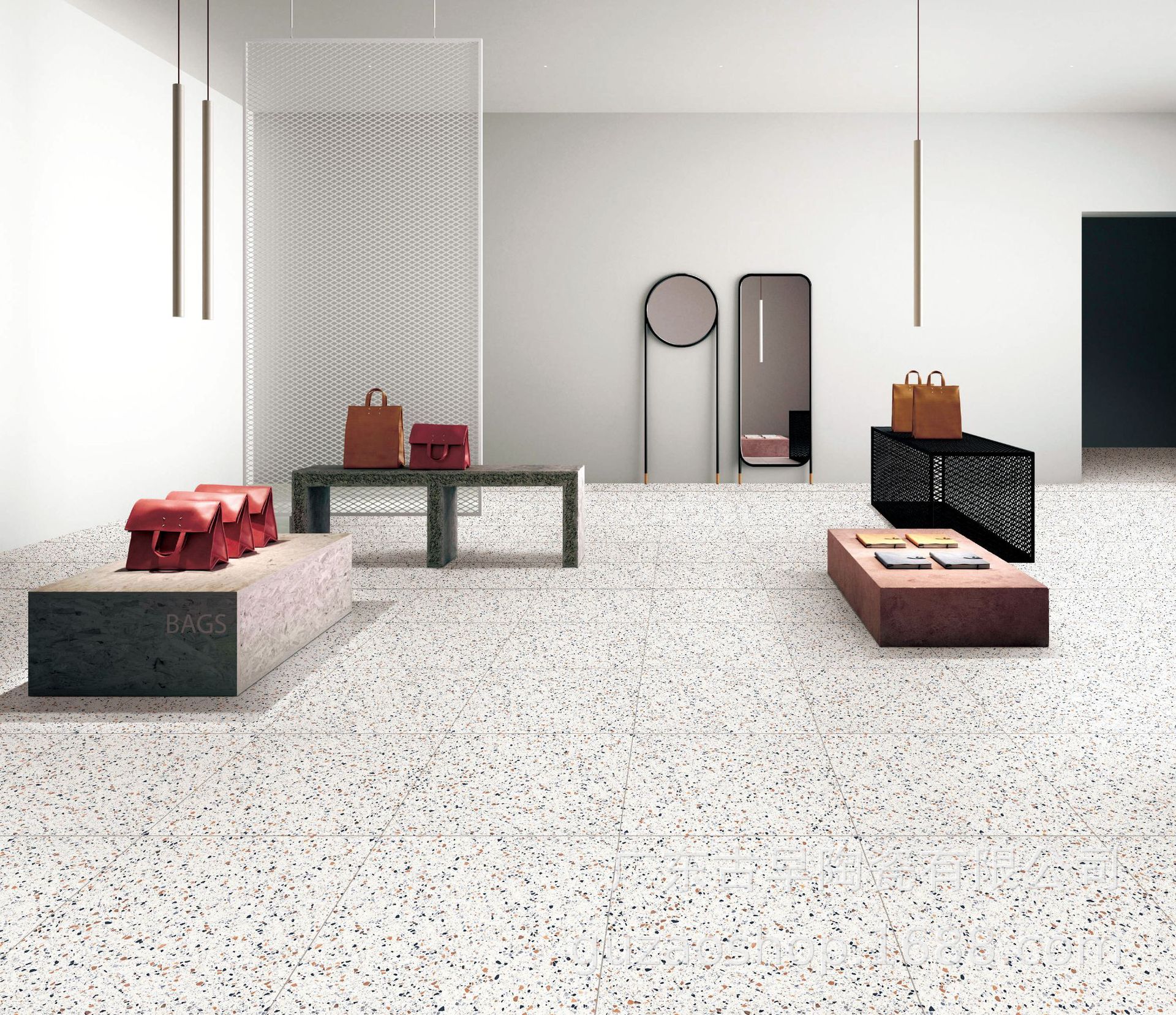 新品热销双零哑光水磨石仿古砖600*600商场户外客厅阳台通体地砖