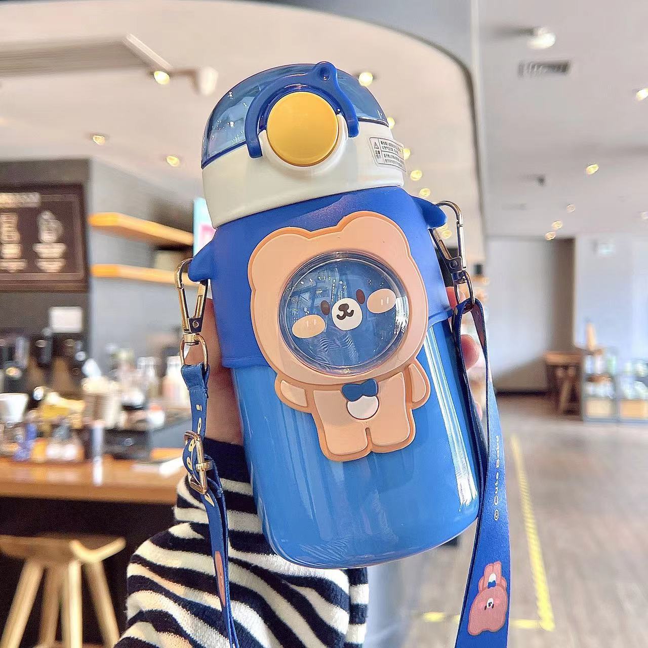 New Vacuum Cup Large Capacity Water Cup for Primary School Students Cute Portable 316 Stainless Steel Children's Straw Insulated Mug