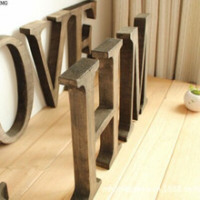 复古木头英文字母木质创意家居酒吧咖啡婚庆摆件拍摄道具