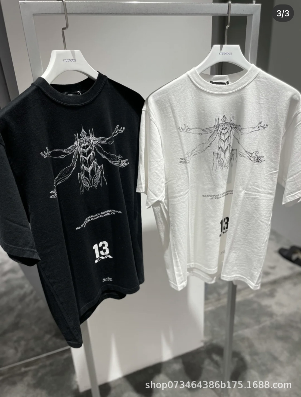 undercover 联名eva福音战士13号机神话形态二次元短袖t恤