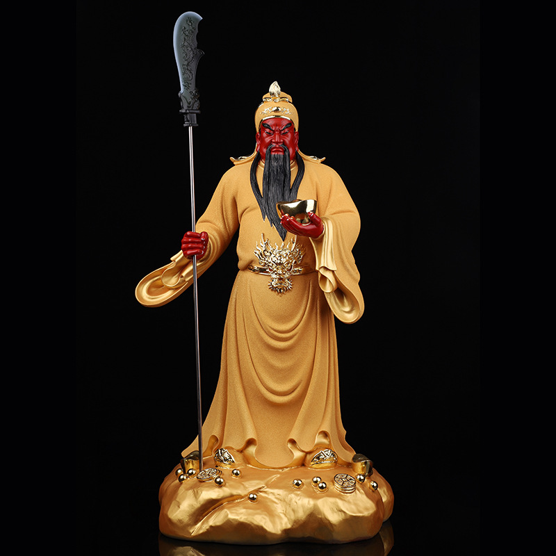 树脂关老爷关公摆件关羽像关二爷武财神爷神像家用供奉开业送礼品