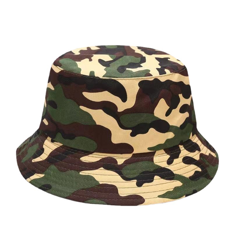 户外防晒旅游迷彩渔夫帽建筑工地防尘男士小檐圆帽 垂钓鱼小盆帽