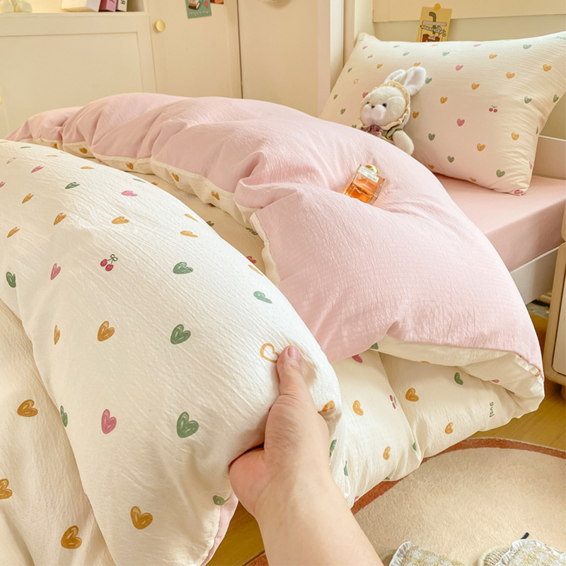 春秋款床单四件套A类床笠款单被套宿舍上下铺三件套四季通用批发