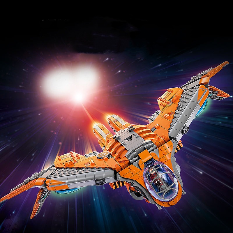 跨境60092漫威复仇英雄银河护卫队飞船小颗粒积木玩具速卖通批发