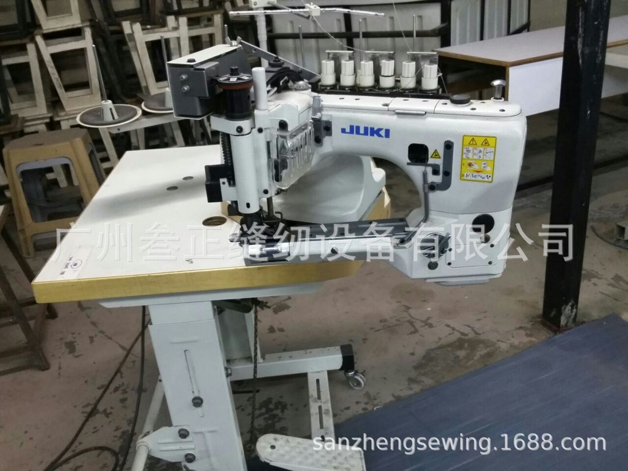 二手重机35800埋夹机 牛仔厚料埋夹机 juki曲臂埋夹机 链式缝纫机