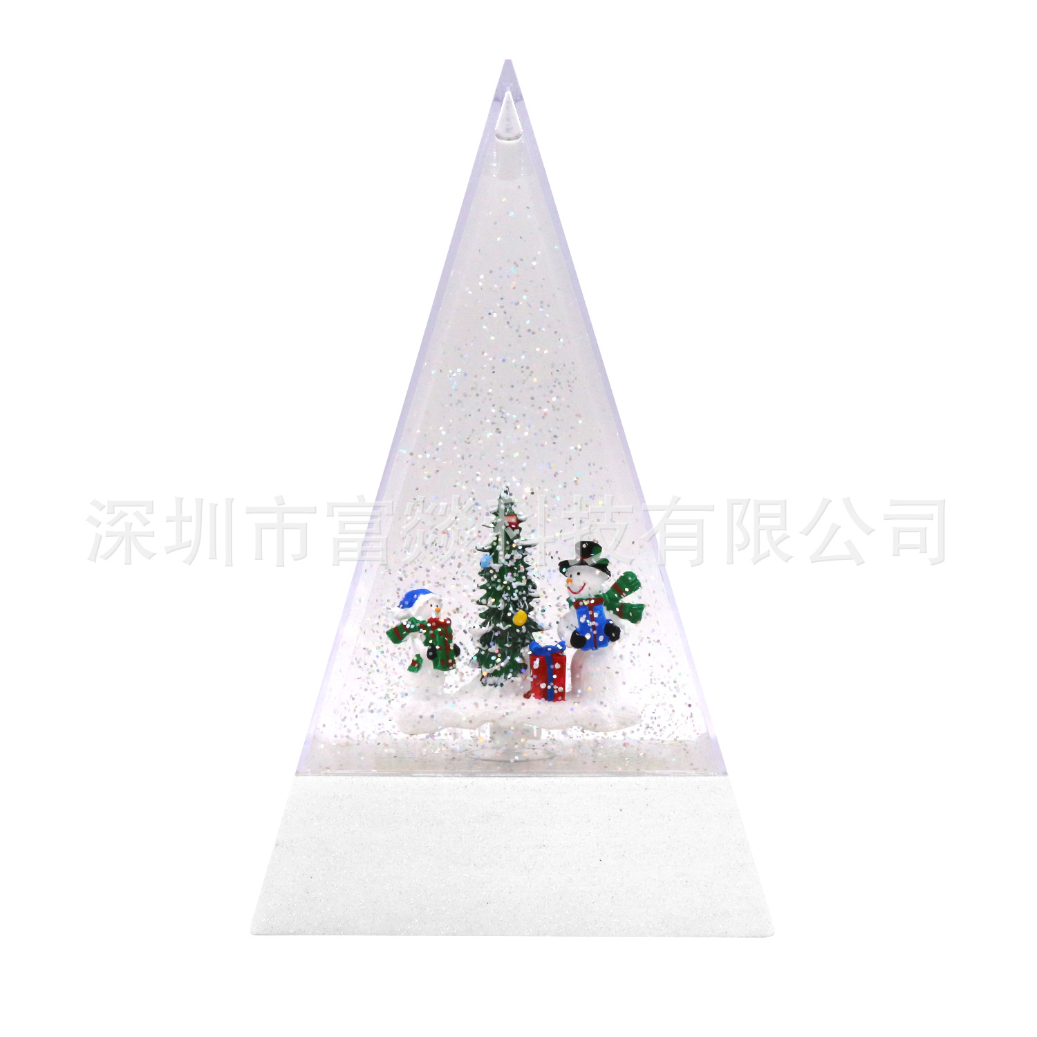 Direct Wholesale Christmas Gift Interior Snowman Ornaments LED Lights Christmas Trinkets Couple Birthday Decorations