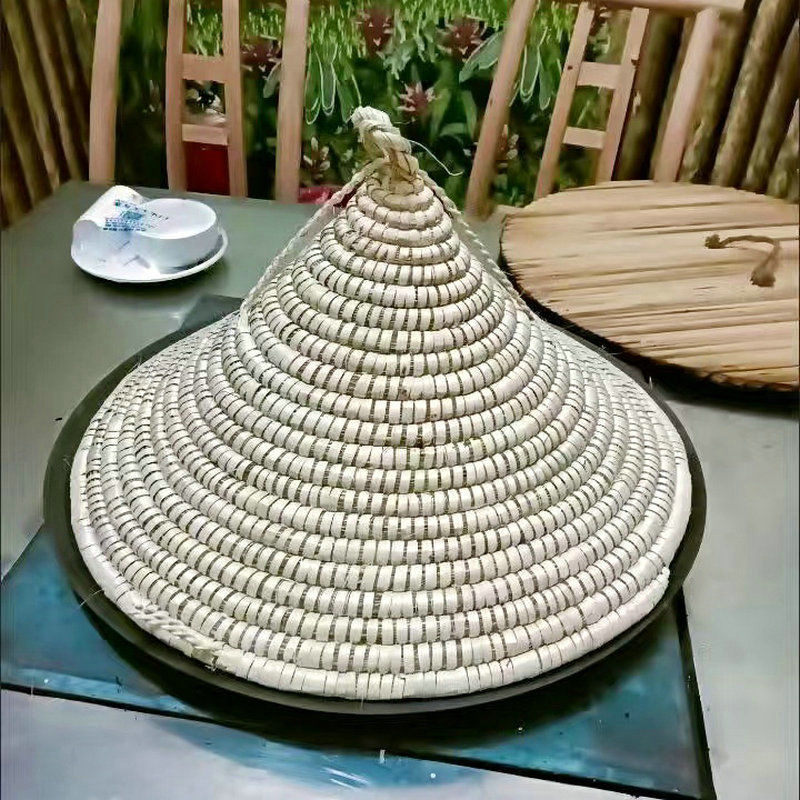 云南草编锅盖蒸锅盖草帽盖子铁锅盖厨房烹用具农村手工编织石锅盖