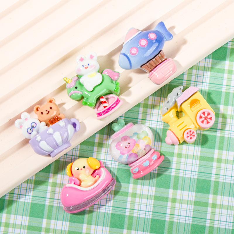 Cartoon Glossy Animal Playground DIY Cartoon Phone Case Stationery Box Storage Box Refridgerator Magnets Doll House Decoration