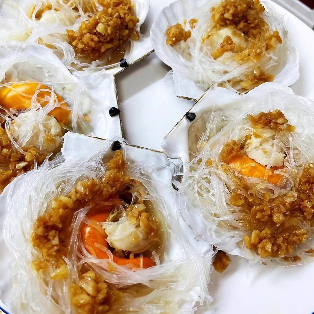 5只扇贝 4两1只 北京闪送 鲜活海鲜新鲜大连獐子岛大扇贝 水产