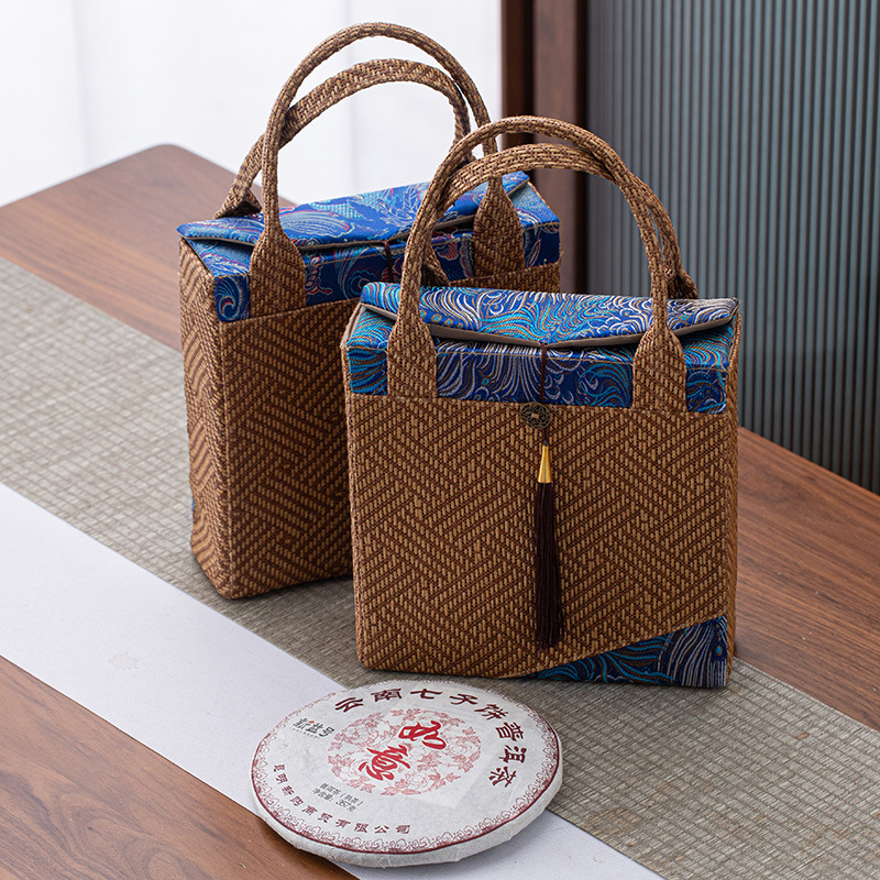 普洱茶饼包装礼盒200g357克通用一二饼装茶饼收纳盒复古空盒