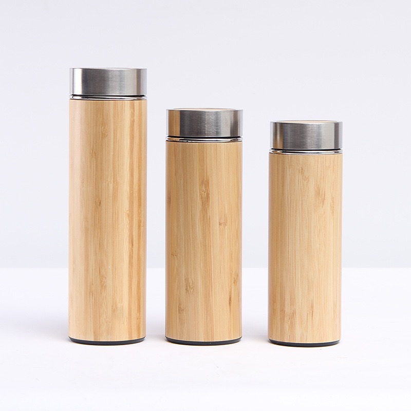 Creative Double-Layer Stainless Steel Bamboo Shell Cup Bamboo Thermos Cup