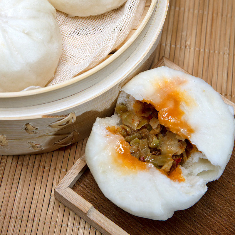 榨菜鲜肉大包家庭装速冻包子肉包半成品早餐多口味早餐批发