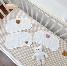 新生儿平枕防吐奶6层纱布枕垫低枕婴儿0-1岁纯棉纱布枕头小枕巾