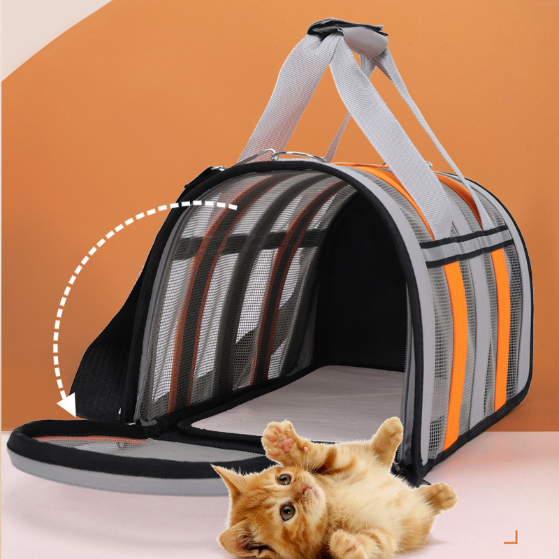 Cat Bag Outdoor Portable Messenger Bag Portable Pet Cat Bag Cat Bag Outdoor Portable Breathable Folding Dog Takeaway Bag