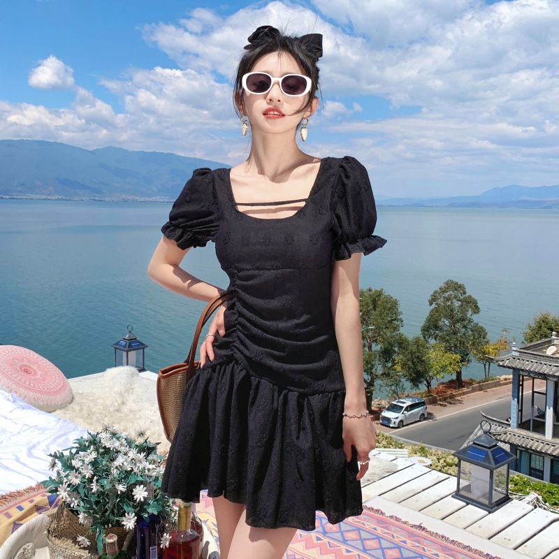 飘尔舒2366新款分体加肥大码温泉泳装女保守分体平角泳衣女士批发