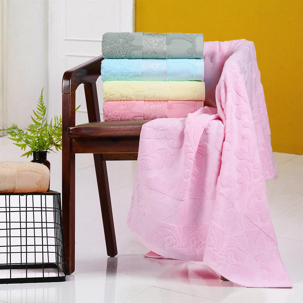厂家直售纯棉浴巾批发 加大加厚透气吸水毛巾礼品logo刺绣定制