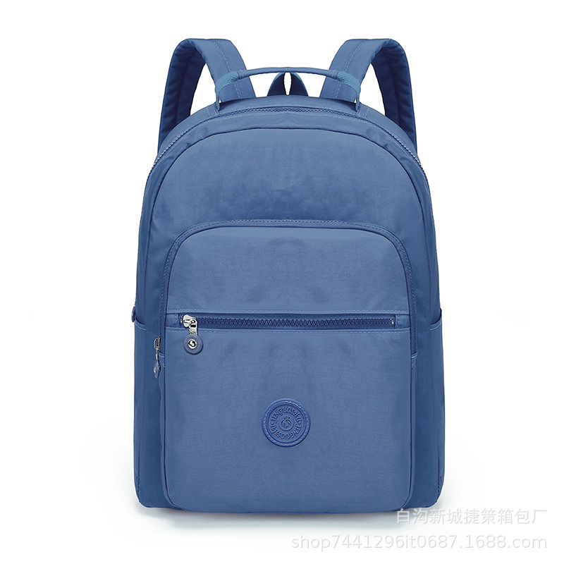 New Nylon Cloth Simple Backpack Unisex Leisure Student Bag Large-Capacity Backpack