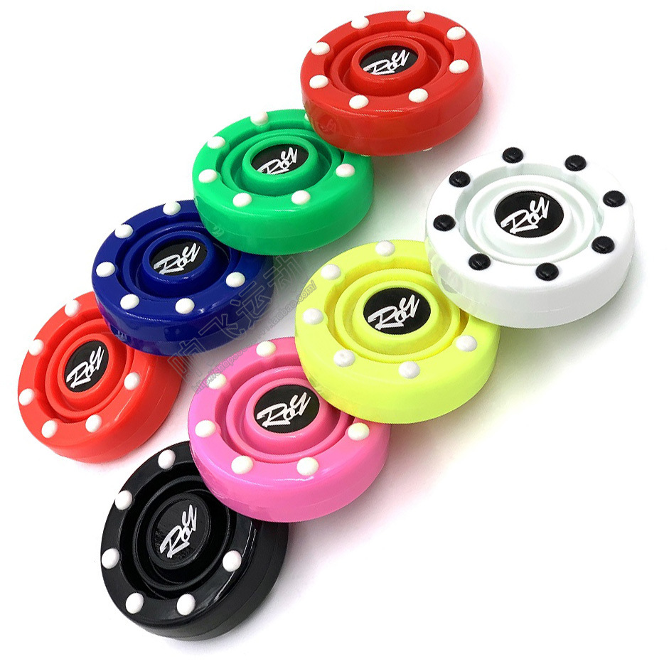 乐依冰球陆地冰球旱地冰球曲棍球轮滑球曲棍球扁球饼圆球红色包邮