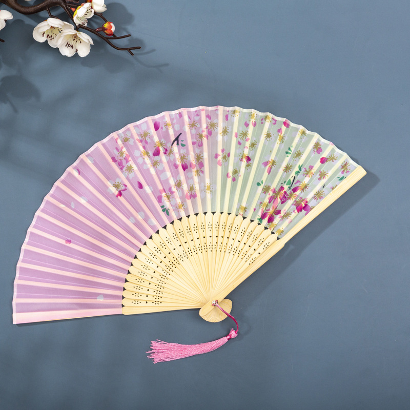 Factory Classical Dance Fan Antique Scenic Spot Craft Bamboo Fan Folding Fan Chinese Style Folding Fan Stall Wholesale