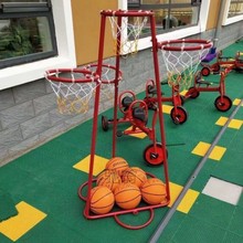 JSt幼儿园多人投球架户外拆装落地式铁质球架多篮投球器多人投掷