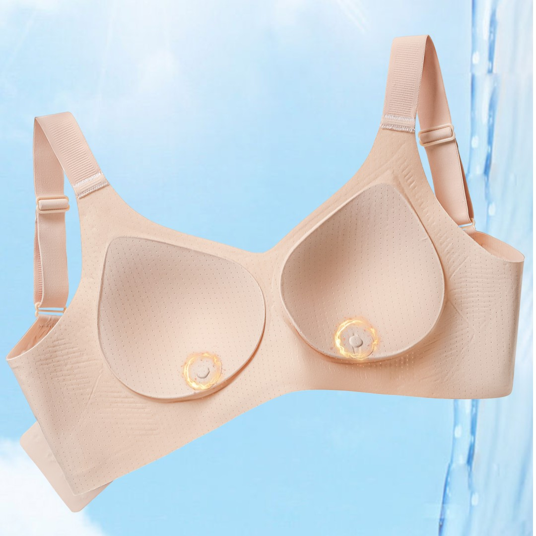 红桃心内衣旗舰店光面内衣女聚拢防下垂大胸显小运动夏季薄款文胸