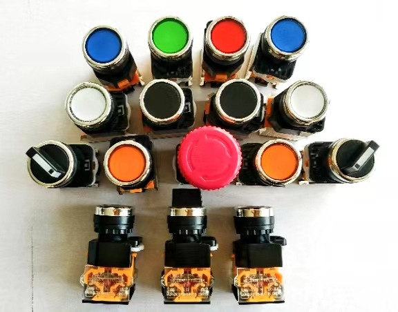 la16微动蘑菇头急停按钮开关16mm旋转自锁紧急停止新能源充电桩