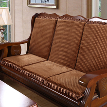 实木沙发垫带靠背加厚海绵中式红木沙发坐垫联邦椅垫木质沙发垫名
