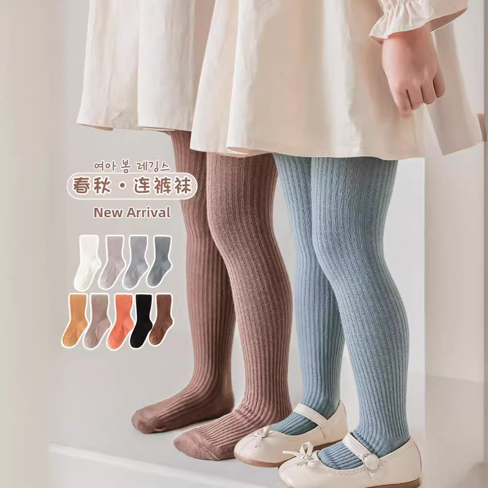 小女童打底裤薄款裤袜连体袜婴儿宝宝外穿春款连裤袜儿童白色长袜