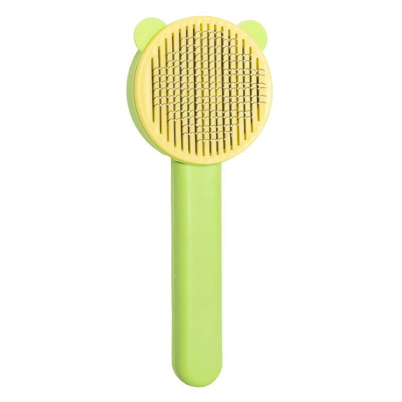 Yiwu Factory Pet Comb Massage Hair Comb Cat Self-Cleaning Needle Comb Dog Beauty Floating Hair Comb Supplies