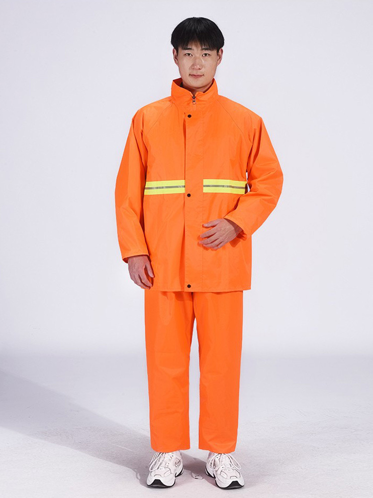 jw环卫工人雨衣雨裤套装防水反光保洁园林分体防风户外男女加厚骑