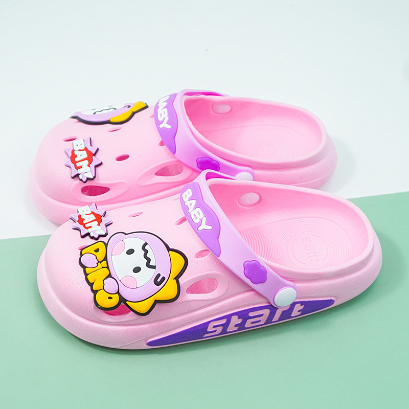 Cartoon Children's Hole Shoes Cute Monster Summer Outdoor Non-Slip Color Matching Nice Cute Boy Girls Sandals