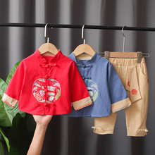 男童汉服儿童古装春季2022中国风唐装两件套小童宝宝国学服演出服