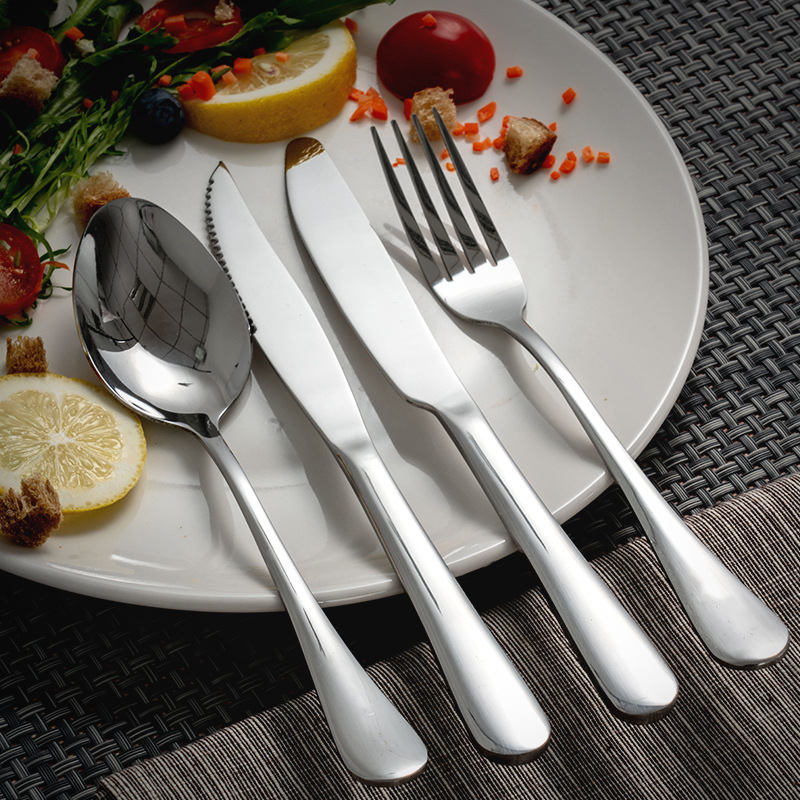 欧式牛排刀叉套装 304不锈钢刀叉勺匙三件套 家用西餐餐具