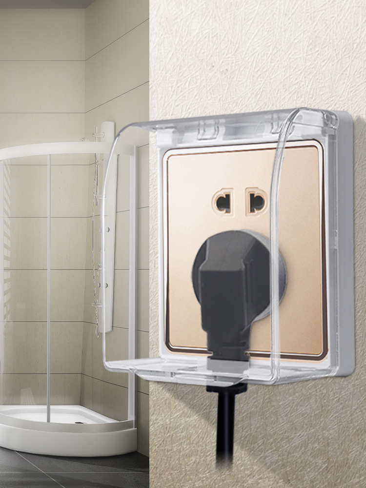 86型卫生间浴室户外粘贴式开关插座保护面盖防溅盒插座-阿里巴巴
