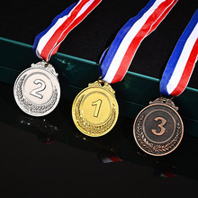 厂家金银铜烤漆运动奖牌定制 幼儿园学校运动会比赛金属纪念奖章