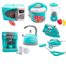 幼儿园角色扮演仿真生活家电微波炉咖啡机熨斗水果面包机水壶玩具