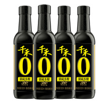千禾0零添加酱油头道御藏380天小瓶装无添加特级生抽酿造酱油正品