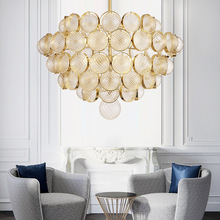 新款玻璃圆球吊灯轻奢艺术LED客厅灯饰卧室书房餐厅后现代灯具
