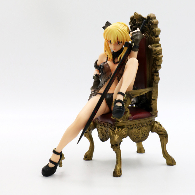 命运fate/stay night 黑塞巴 saber alter 王座睡衣 盒装手办公