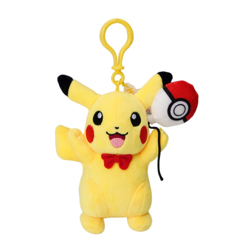 Genuine Pokemon Pendant Pikachu Doll Yibu Plush Toy Backpack Hanging Ornament Magic Baby Doll Cute