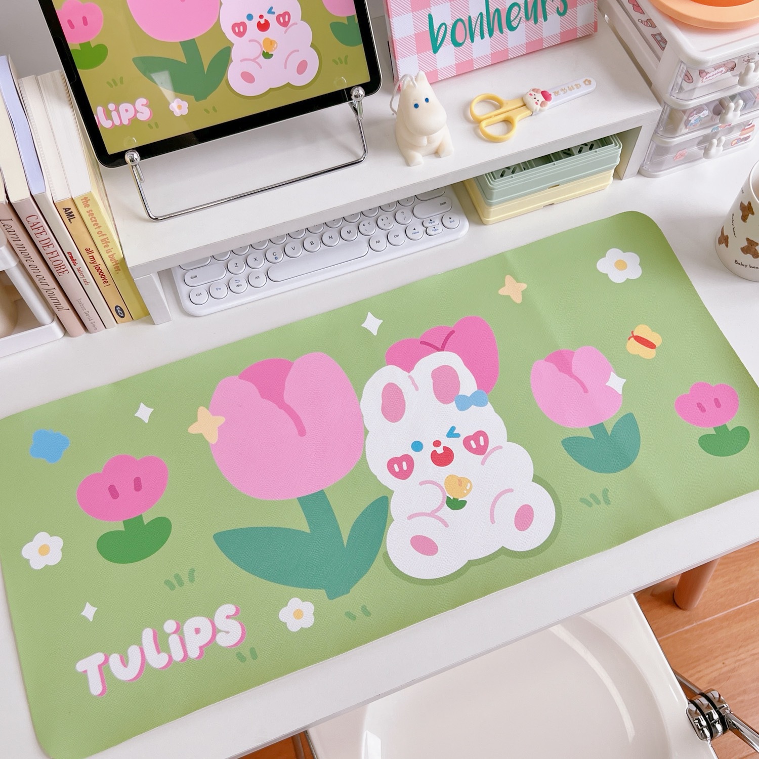 Original Design Desk Pad Cartoon Leather Table Mat Desk Non-Slip PVC Mat Study Table Mat Waterproof Non-Slip