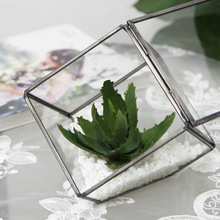 厂家批发立方体玻璃罩 加盖方形花房 永生花手办礼盒微景观装饰盒
