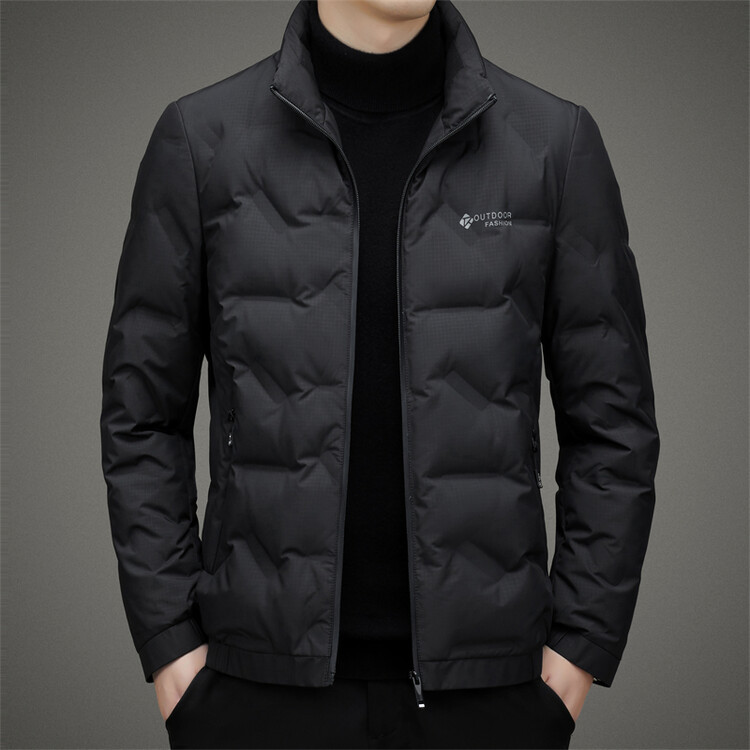 男士轻薄羽绒服白鸭绒立领冬季保暖中青年商务休闲潮爸爸装外套