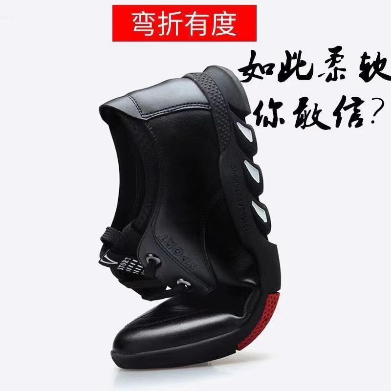 Spring New Men's Leather Shoes Sports Casual Shoes All-Match Breathable Non-Slip Business Men's Shoes One Piece Dropshipping